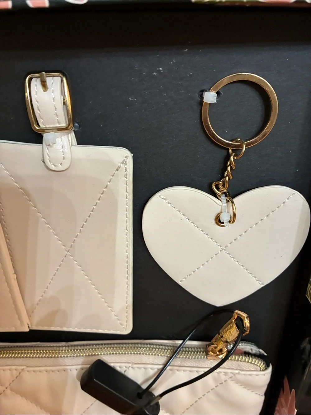 Trina Turk Quilted Blush Pink Travel Accessory Gift Set